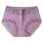 Kit 12 Calcinhas em algodão com renda - Imagem 3