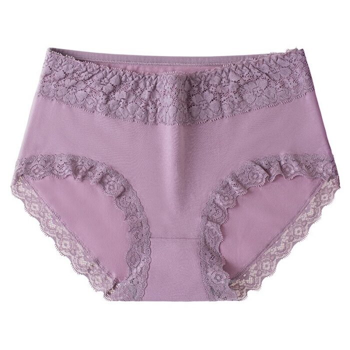 Kit 12 Calcinhas em algodão com renda - Imagem 3